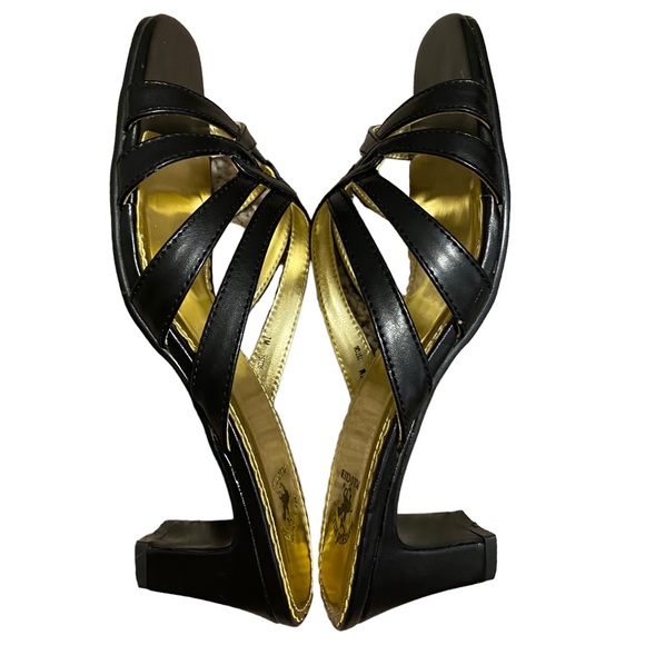 BEVERLY HILLS POLO CLUB | BLACK SLIDE HEELS SZ - Picture 7 of 9